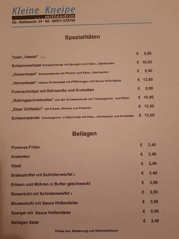 Menu_Gaststätte Kleine Kneipe Elz_Elz_immagine_1