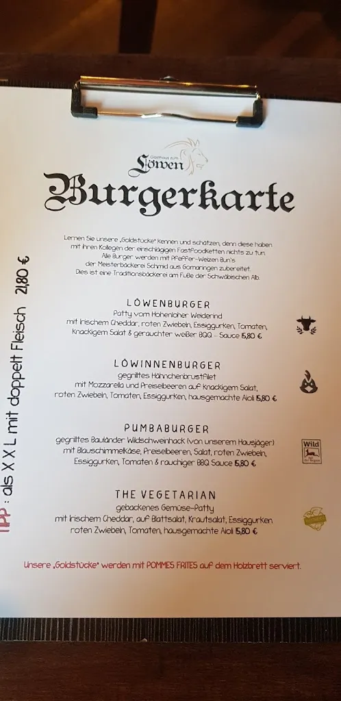 Menu_Gasthaus zum Löwen_Buchen_immagine_2