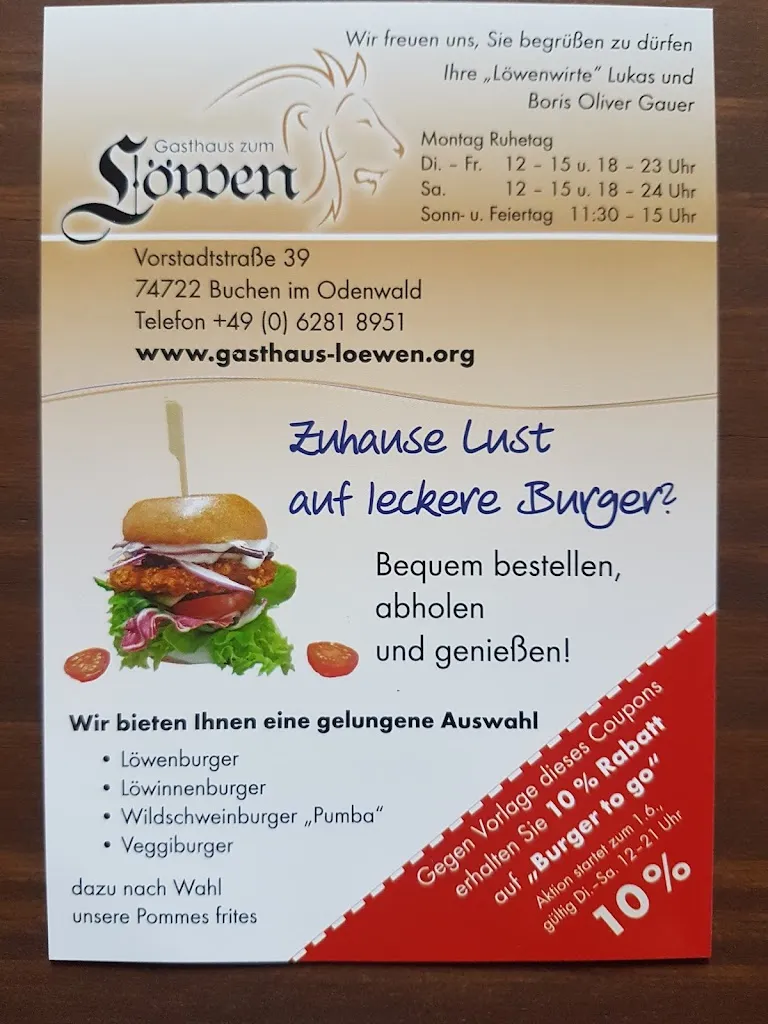 Menu_Gasthaus zum Löwen_Buchen_immagine_3