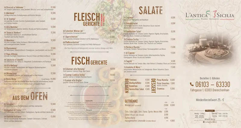 Menu_L‘ Antica Sicilia_Dreieich_imagen_2