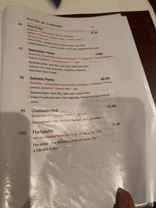 Menu_Restaurant Dalmatia_Eschborn_immagine_1
