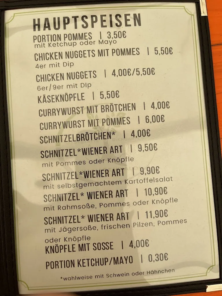 Menu_Gaststätte und Biergarten 