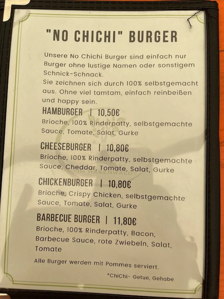 Menu_Gaststätte und Biergarten 