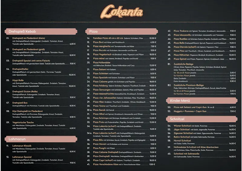 Menu_Lokanta – Pizza, Pasta, Döner | Lieferdienst Felsberg_Felsberg_image_2