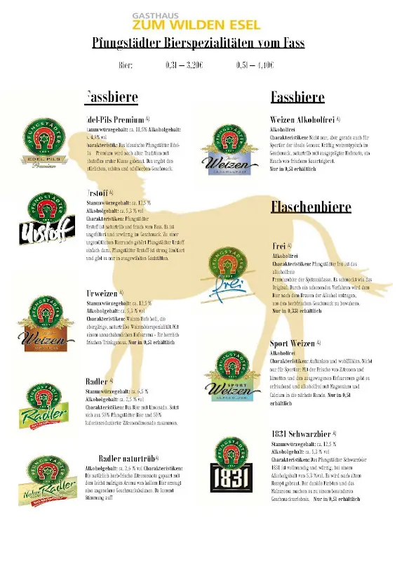 Menu_Restaurant Zum Wilden Esel_Main_immagine_1