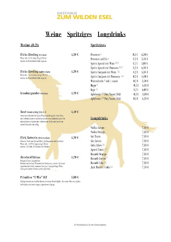 Menu_Restaurant Zum Wilden Esel_Main_immagine_2