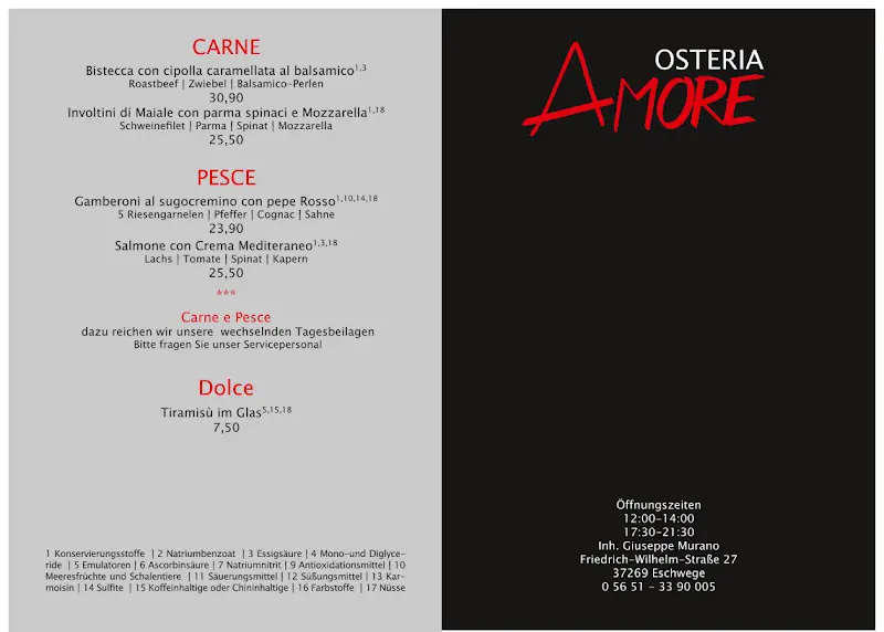 Menu_Osteria Amore_Eschwege_immagine_2