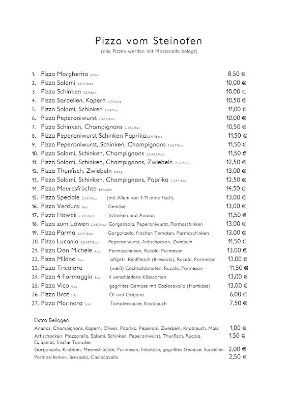 Menu_Ristorante Pizzeria 