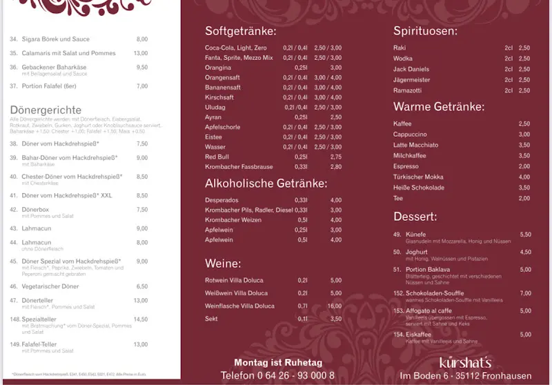 Menu_Kürshat's_Fronhausen_immagine_1