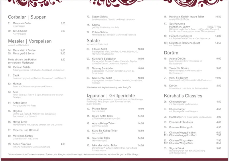 Menu_Kürshat's_Fronhausen_immagine_2
