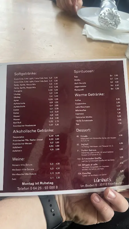 Menu_Kürshat's_Fronhausen_immagine_3