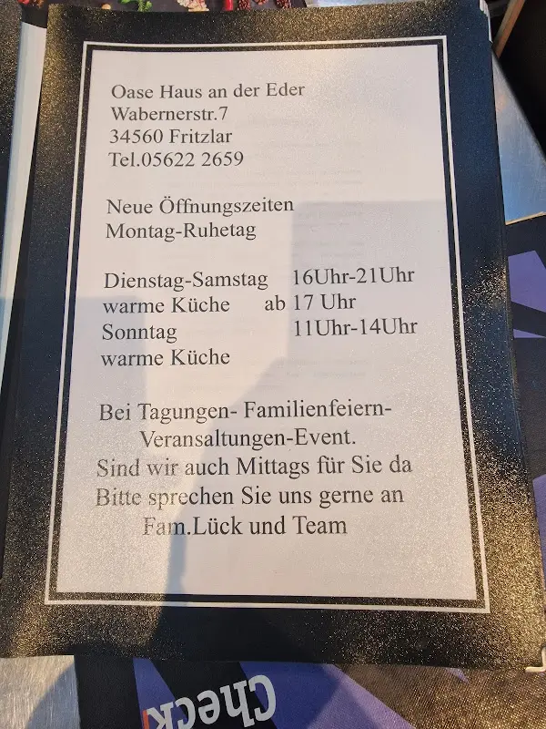 Menu_Oase - Gaststätte Haus an der Eder_Fritzlar_image_2