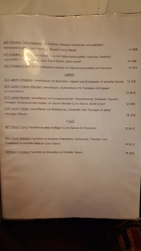 Menu_India house_Fritzlar_image_4