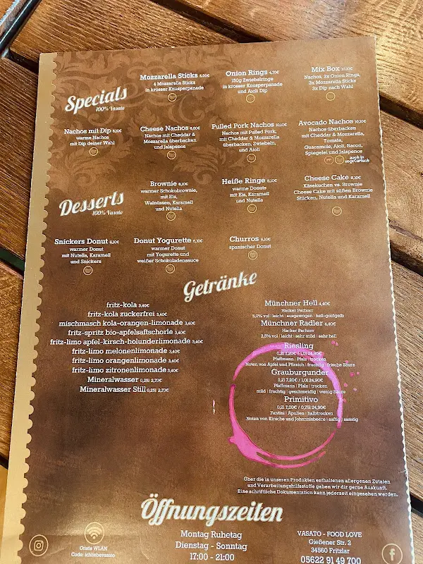 Menu_VASATO Gutes Essen_Fritzlar_immagine_2