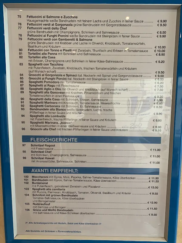 Menu_Pizzeria Avanti Pizza + Pasta_Fritzlar_image_1
