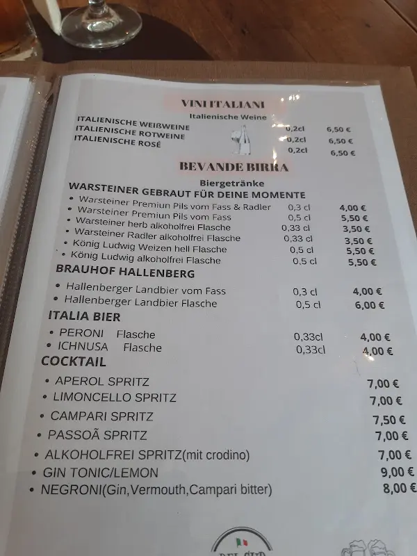 Menu_Bar-Restaurant Pizzeria Del Sud_(Eder)_image_1