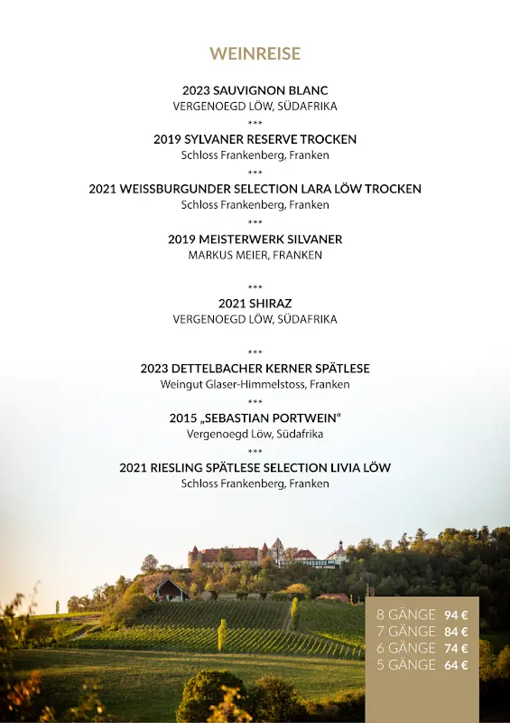 Menu_Le Frankenberg auf Schloss Frankenberg_Weigenheim_immagine_1
