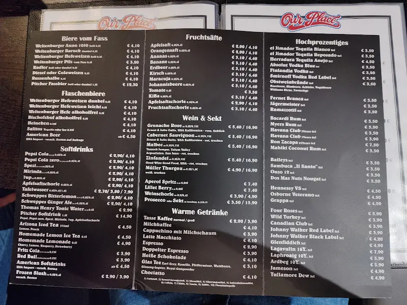 Menu_Our Place - Barbecue & Cocktailhouse_Fürth_immagine_1