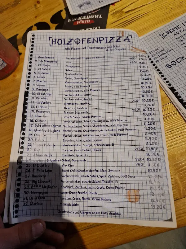 Menu_BOB'S Rock & Bowl Fürth_Fürth_immagine_3