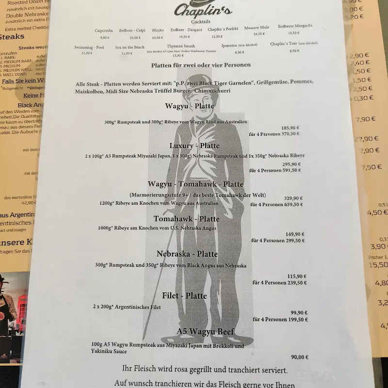 Menu_Chaplin's Steakhouse & Restaurant_Ginsheim-Gustavsburg_immagine_1