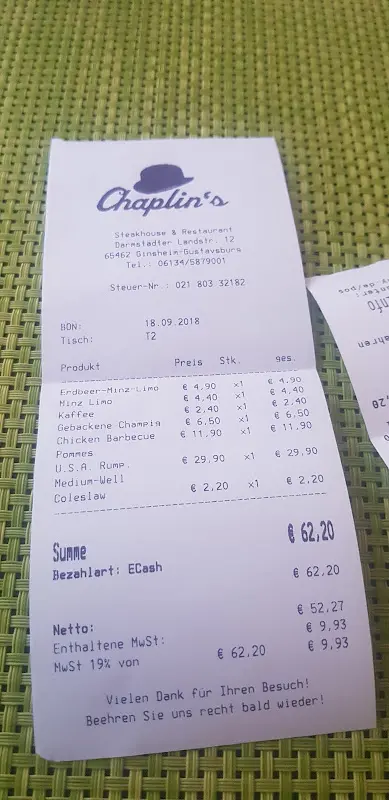 Menu_Chaplin's Steakhouse & Restaurant_Ginsheim-Gustavsburg_immagine_2