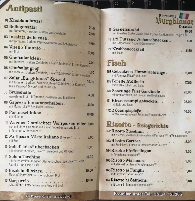 Menu_Burgklause Ristorante_Ginsheim-Gustavsburg_immagine_1