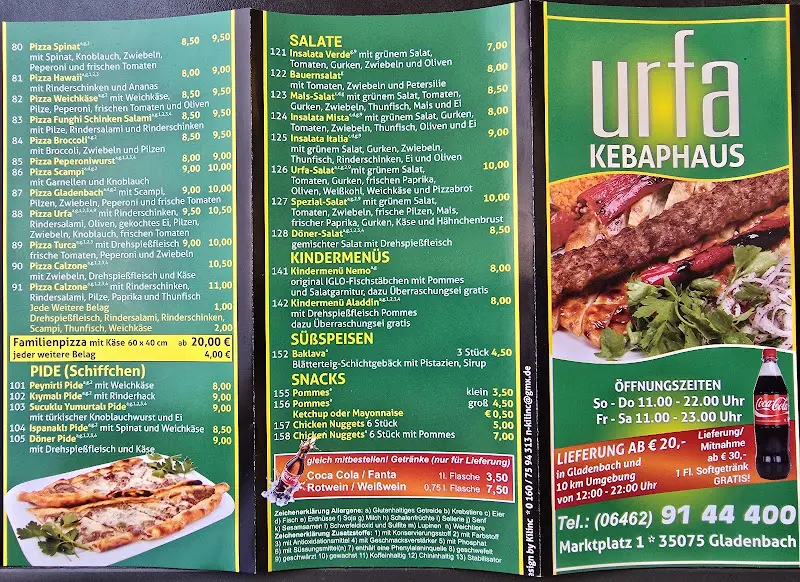 Menu_Urfa Kebaphaus_Gladenbach_immagine_1