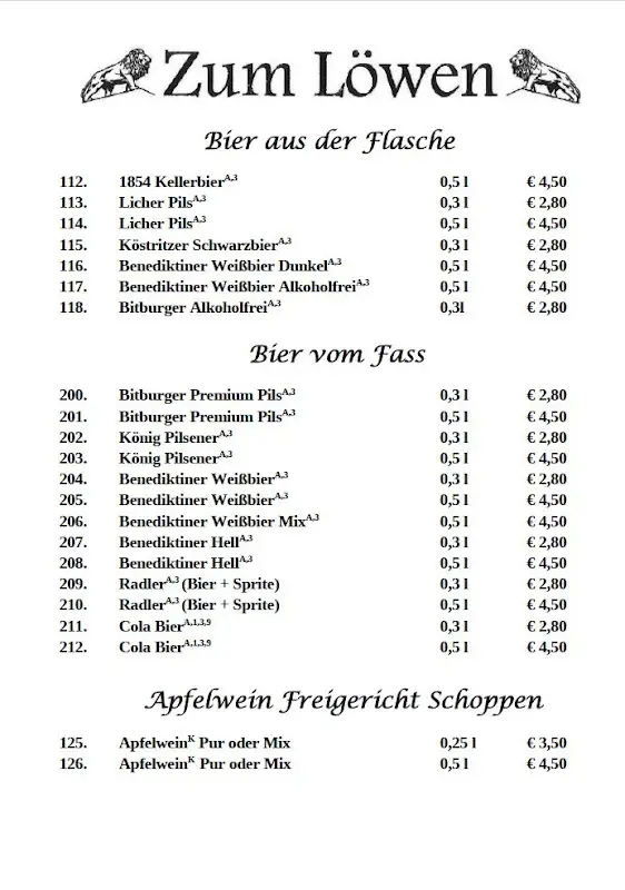 Menu_Hotel und Restaurant Zum Löwen_Gelnhausen_image_1