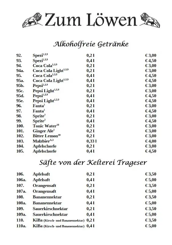Menu_Hotel und Restaurant Zum Löwen_Gelnhausen_image_2