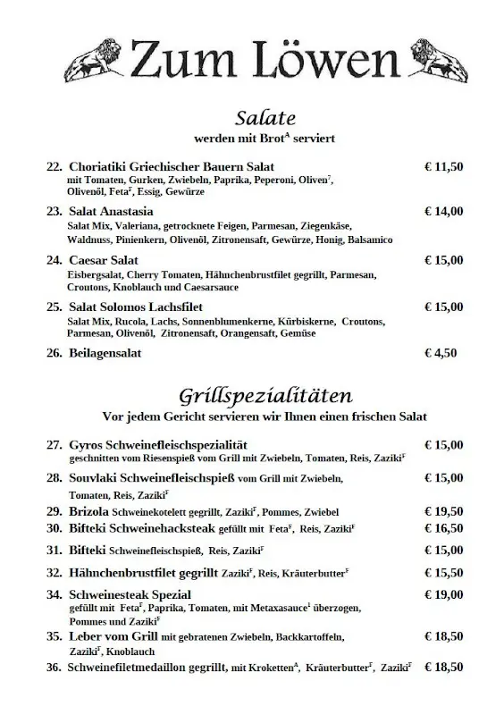 Menu_Hotel und Restaurant Zum Löwen_Gelnhausen_image_3