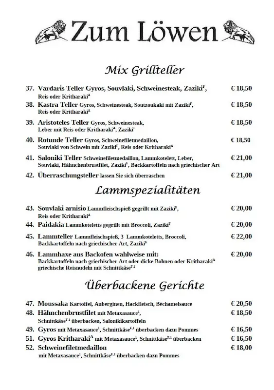 Menu_Hotel und Restaurant Zum Löwen_Gelnhausen_image_4
