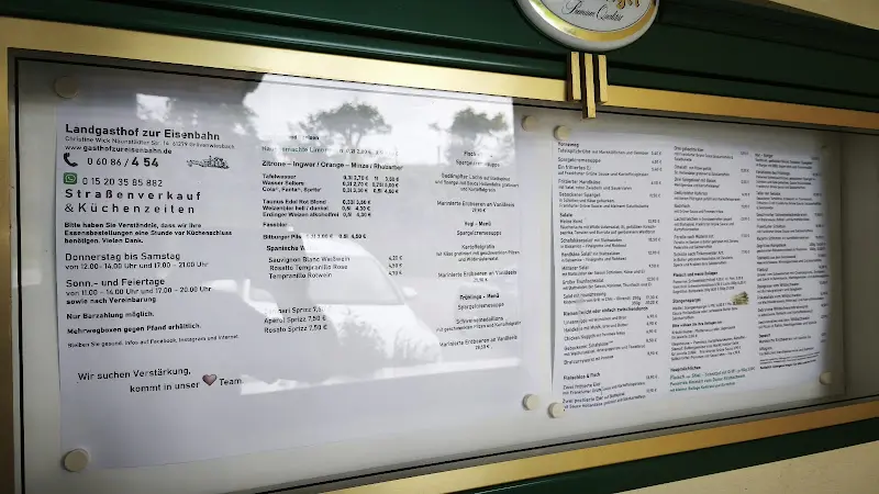 Menu_Landgasthof Zur Eisenbahn - Christine Wick_Grävenwiesbach_immagine_1