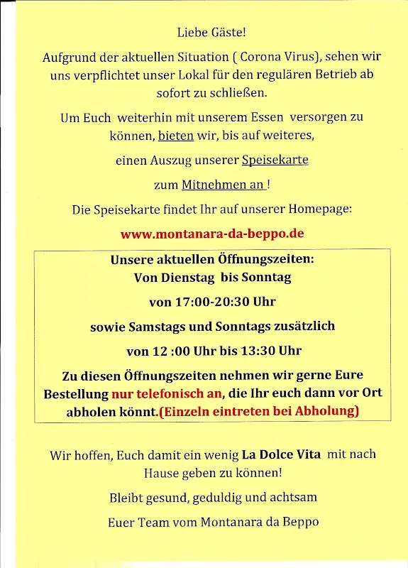 Menu_Trattoria Pizzeria e Bottega Montanara da Beppo_Greifenstein_image_1