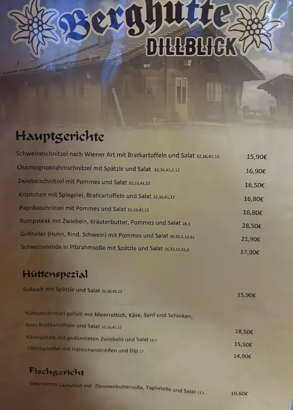 Menu_Berghütte Dillblick_Greifenstein_immagine_3