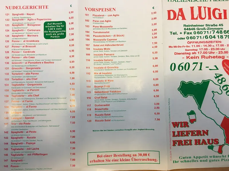 Menu_PIZZERIA DA LUIGI II_Groß-Zimmern_immagine_2