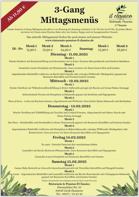 Menu_Ristorante, Pizzeria & Pension il Classico_Groß-Zimmern_image_2