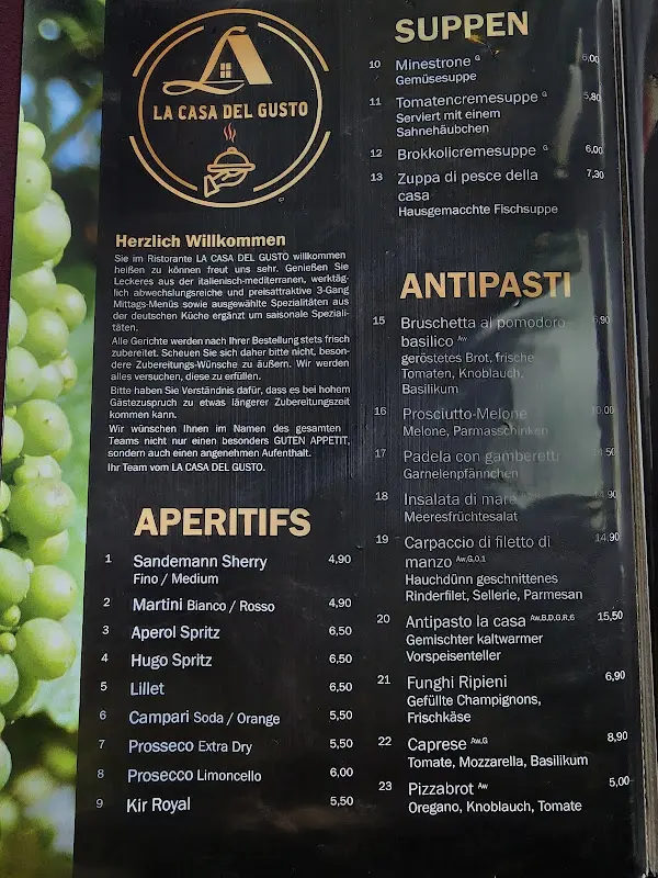 Menu_Restaurant La Casa Del Gusto_Großkrotzenburg_image_1