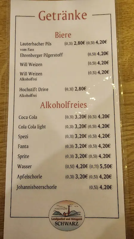 Menu_Landgasthof Schwarz_Großenlüder_immagine_2