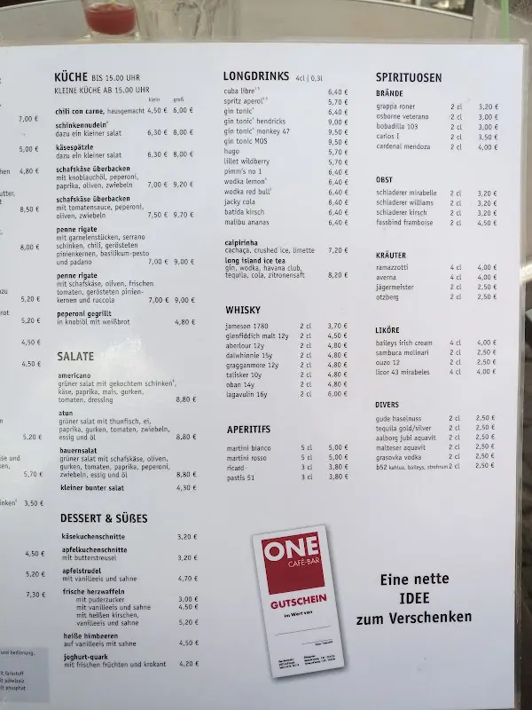 Menu_Café Bar One_Groß-Umstadt_image_2