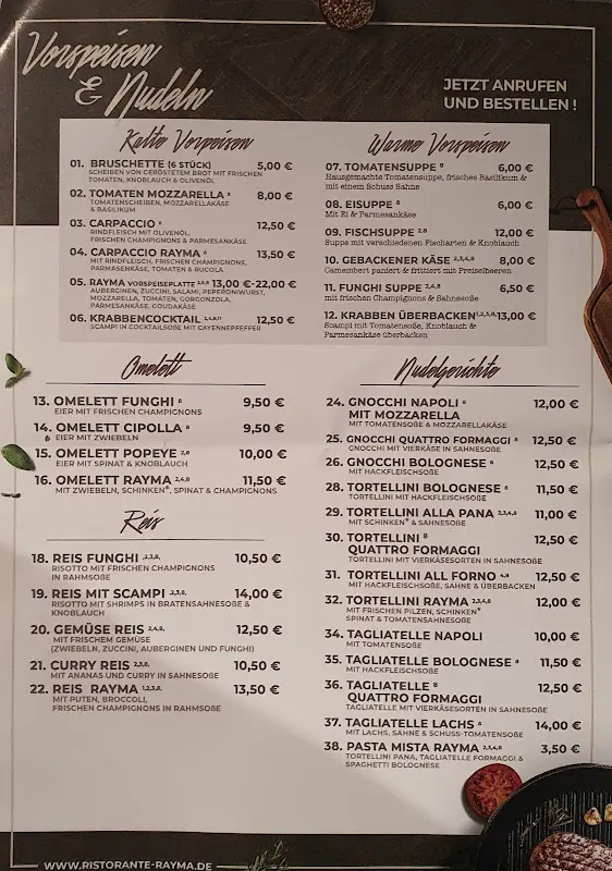 Menu_Ristorante Rayma Haiger_Haiger_image_1