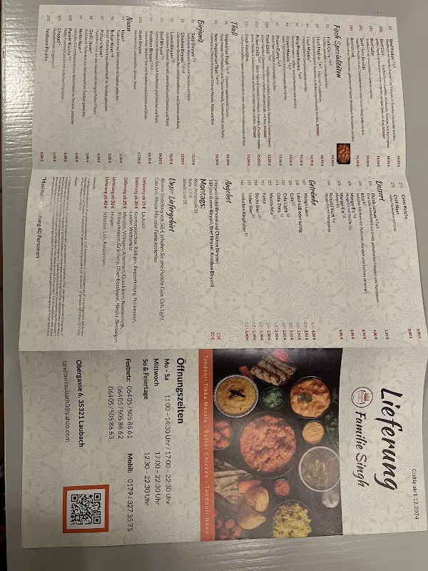 Menu_Tandoori Indian Restaurant_Laubach_immagine_1