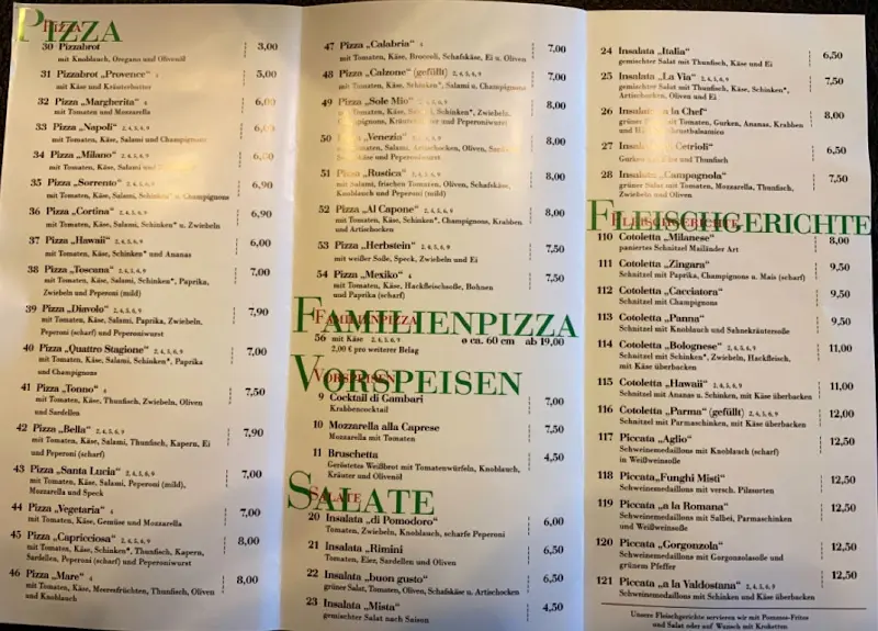 Menu_Ristorante Pizzeria Pension La Via_Herbstein_image_2