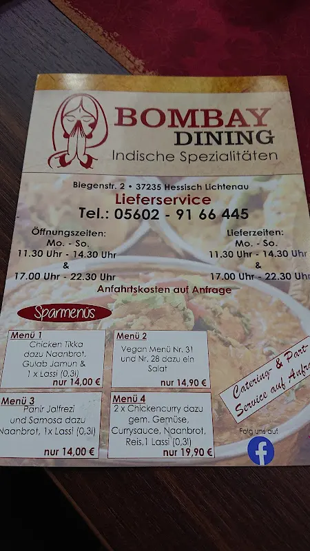Menu_Bombay dining_Lichtenau_immagine_4