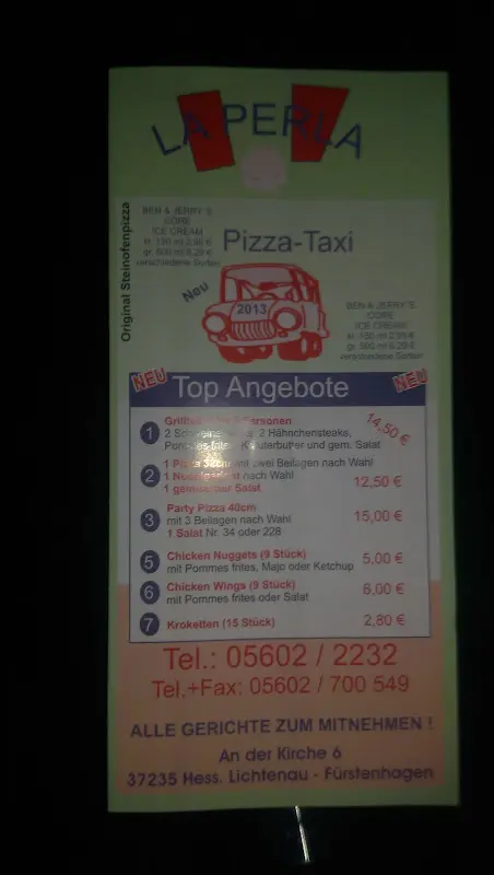 Menu_La Perla - Pizza Taxi_Lichtenau_immagine_3
