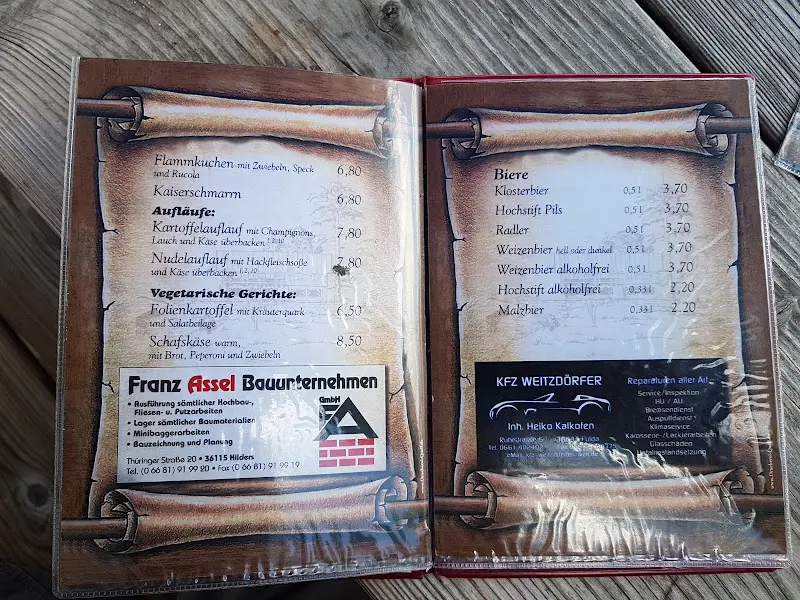 Menu_Enzianhütte Rhön_Hilders_immagine_4