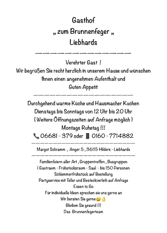Menu_Gasthof Zum Brunnenfeger_Hilders_immagine_4