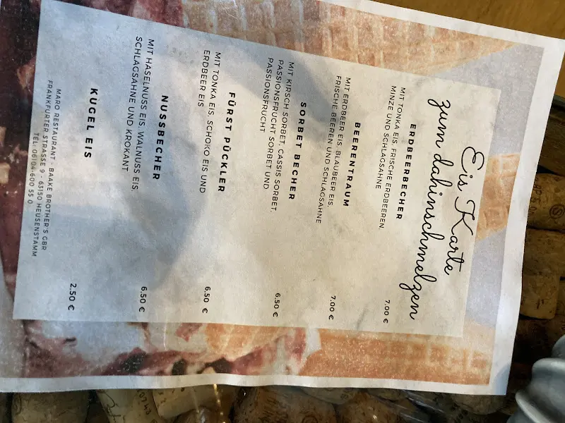 Menu_Restaurant MaRo by Baake Brothers_Heusenstamm_image_1