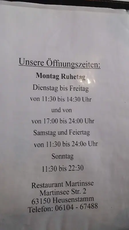 Menu_Restaurant Martinsee_Heusenstamm_immagine_2