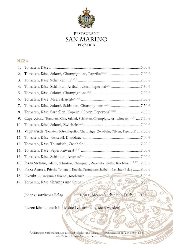 Menu_Pizzeria San Marino_Heusenstamm_image_2