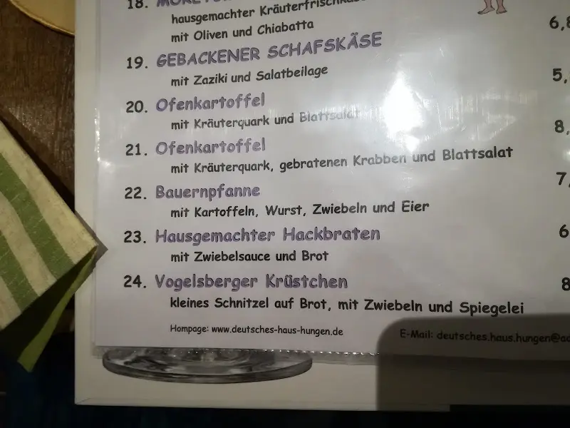 Menu_Speisegaststätte, Deutsches Haus Hungen, Inh. Doris Hofmann_Hungen_image_2